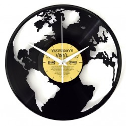 Horloge vinyl globe